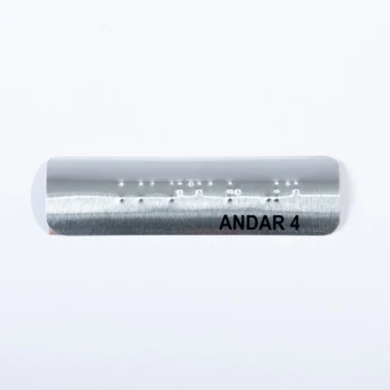 Placa braille corrimão 10x3cm - Andar 4