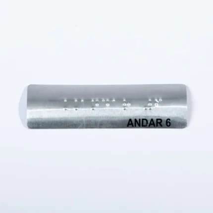 Placa braille corrimão 10x3cm - Andar 6