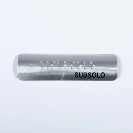 Placa braille corrimão 10x3cm - Subsolo