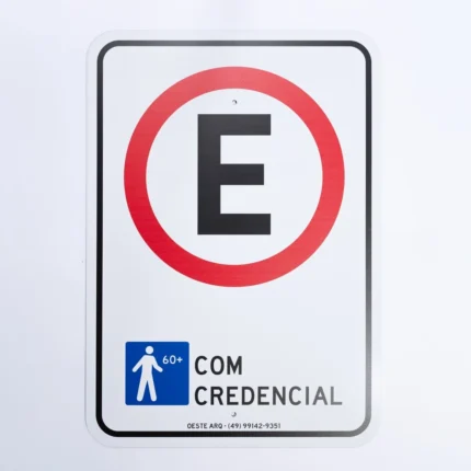 Placa de estacionamento Idoso
