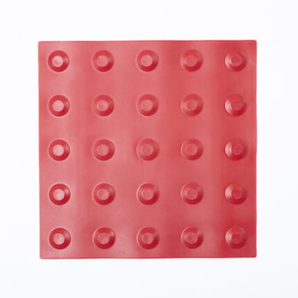 Piso tátil alerta placa pvc vermelho